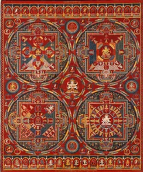 Vier Mandalas der Vajravali-Serie